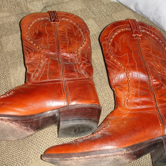 J. Chisholm Shoes J Chisholm Vtg Handcrafted Western Boots Size 1 D